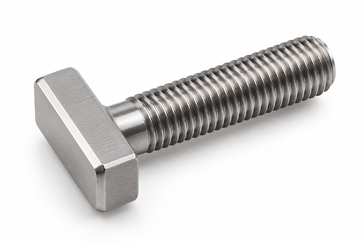 Titanium T-bolt for T-slot and industrial fastening applications