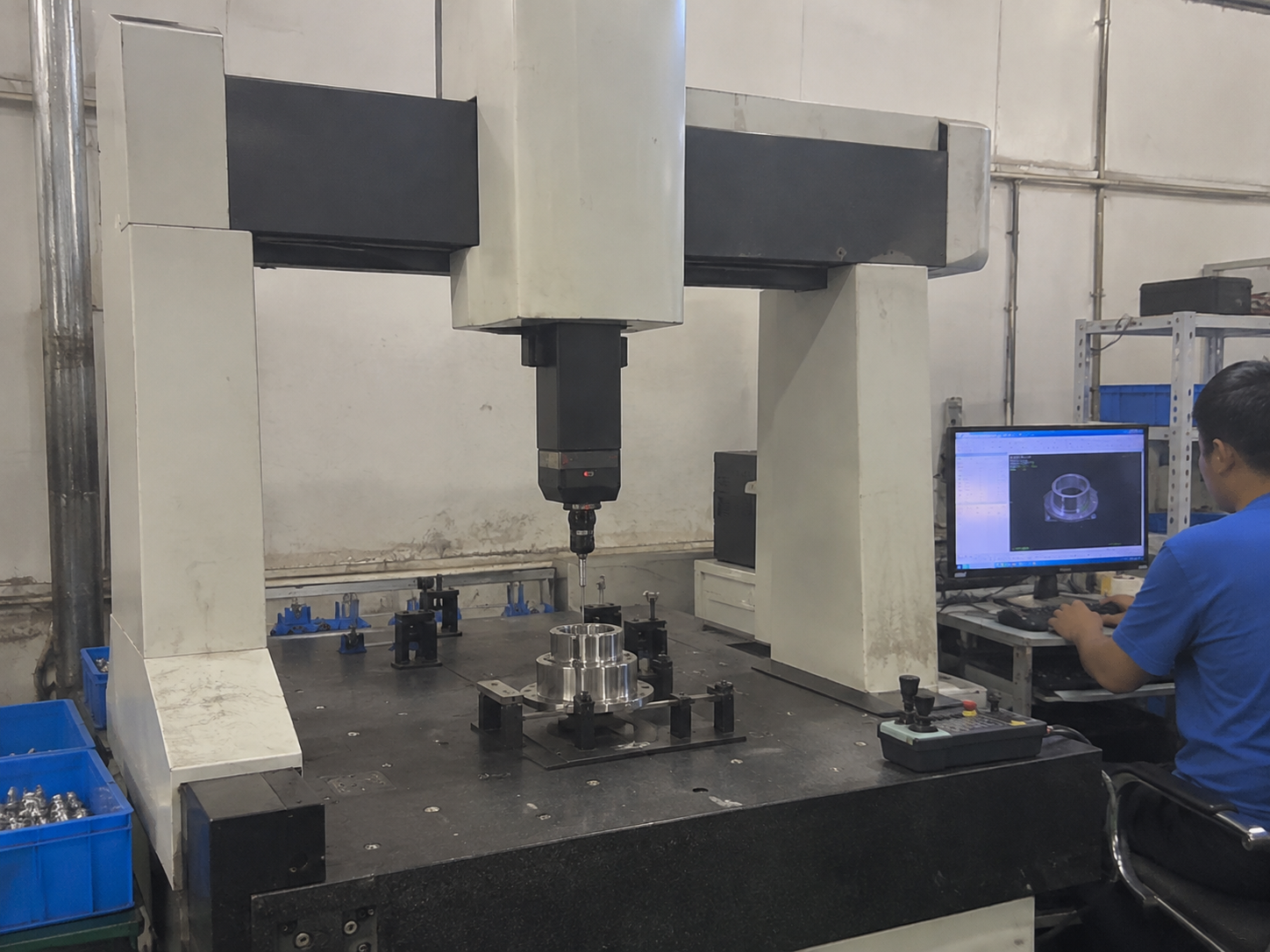 CMM final inspection of a custom titanium component