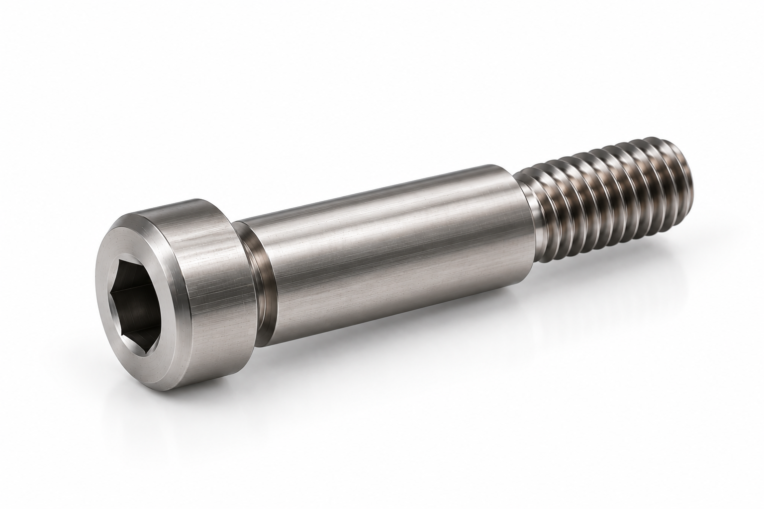 Titanium hex socket shoulder screw