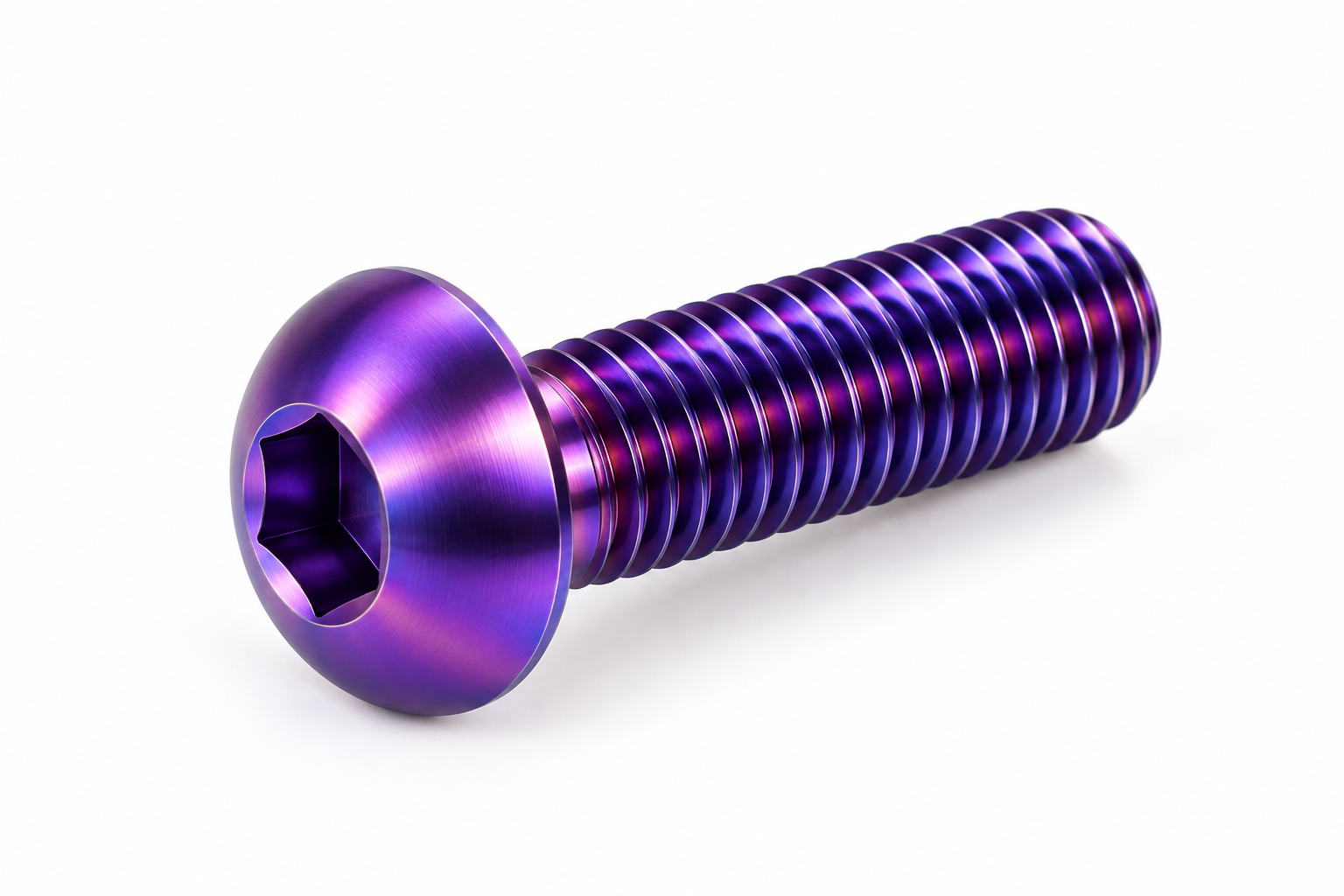 Anodized Titanium Button Head Screw