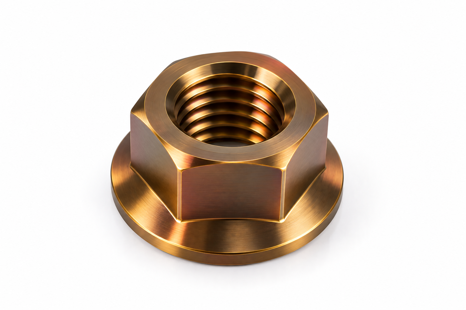 Anodized Titanium Flange Nut