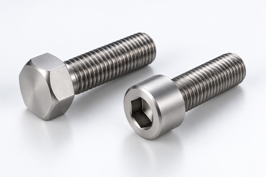 Titanium bolts for industrial fastening applications