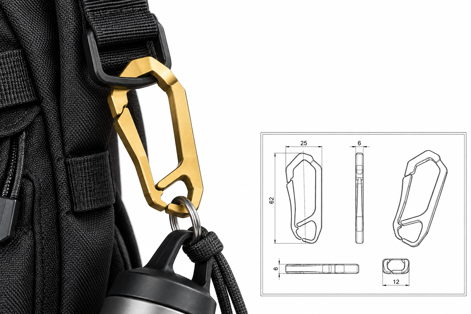 Titanium Outdoor Gear Clip