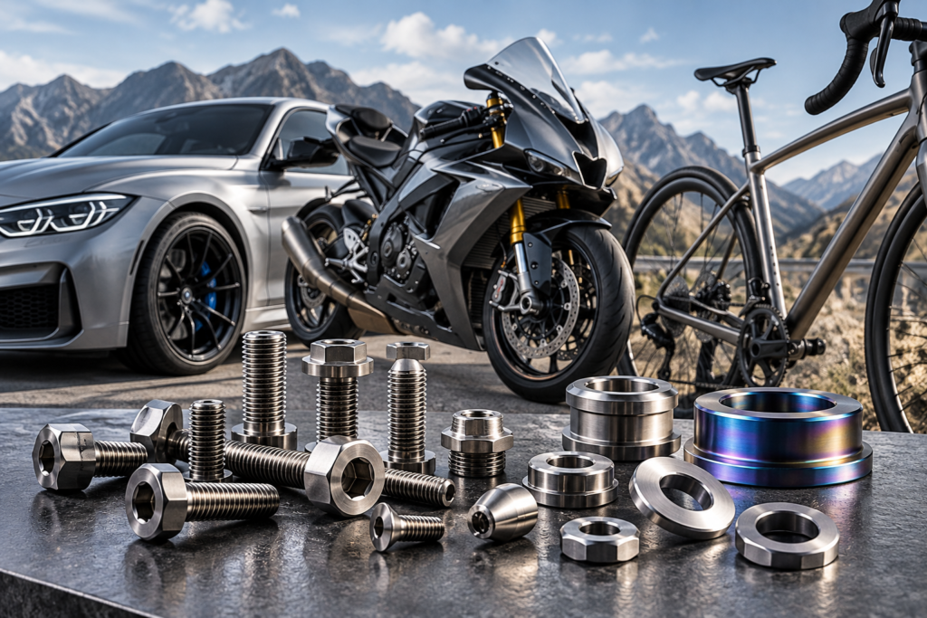 Titanium Vehicle Parts for Automotive, Motorcycle and Bicycle Applications