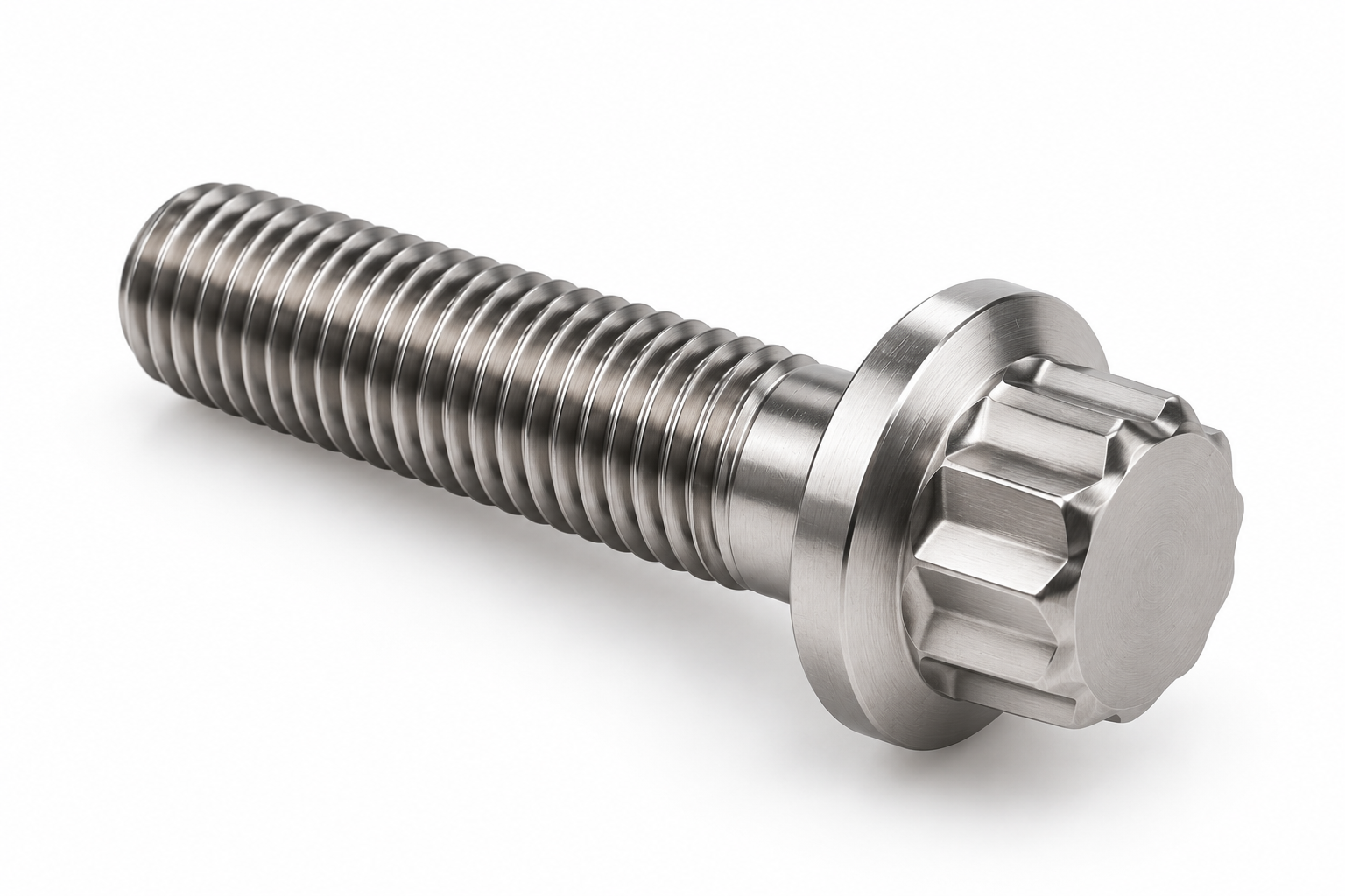 Titanium 12-point bolt for high-performance industrial fastening