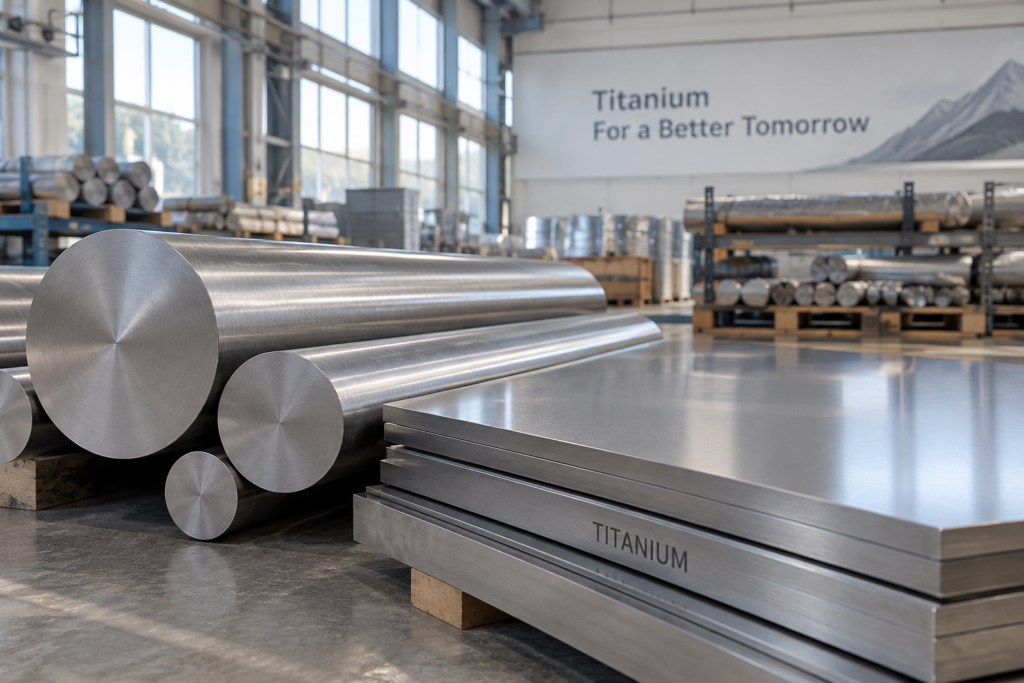 Titanium bars and plates for industrial applications